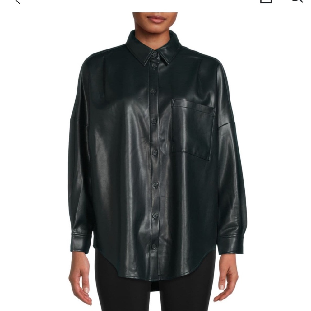 French Connection - Faux Leather Shirt